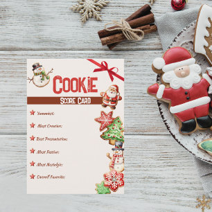 Tarjeta de puntuación de intercambio de cookies de