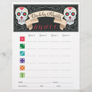 Tarjeta de puntuación de la partida Bunco de Dia D