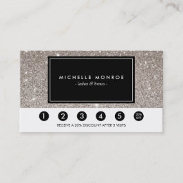 Tarjeta de puntuación de lealtad Purpurina platead