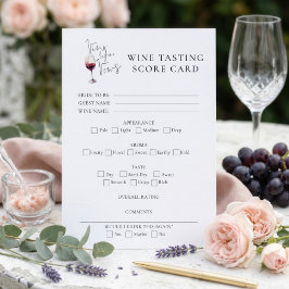Tarjeta de puntuación de vino antes de votos Lluvi