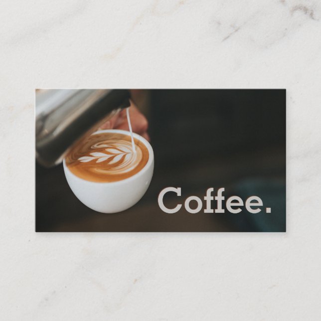 Tarjeta de punzonado de arte de café de fidelidad  (Anverso)