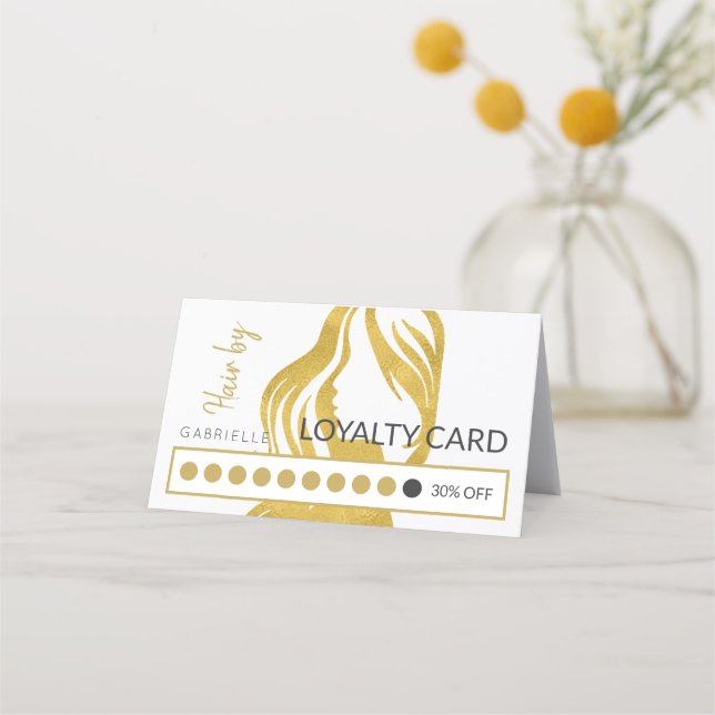 Tarjeta de punzonado de fidelidad de cliente de Ha (Anverso)