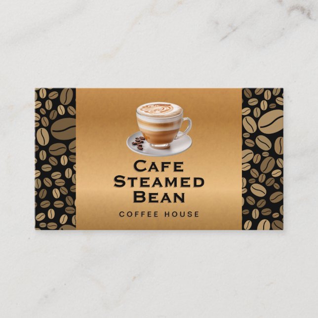 Tarjeta de punzonado de la copa de café preparada  (Anverso)