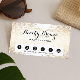 Tarjeta de punzonado de salon dorado de confetti