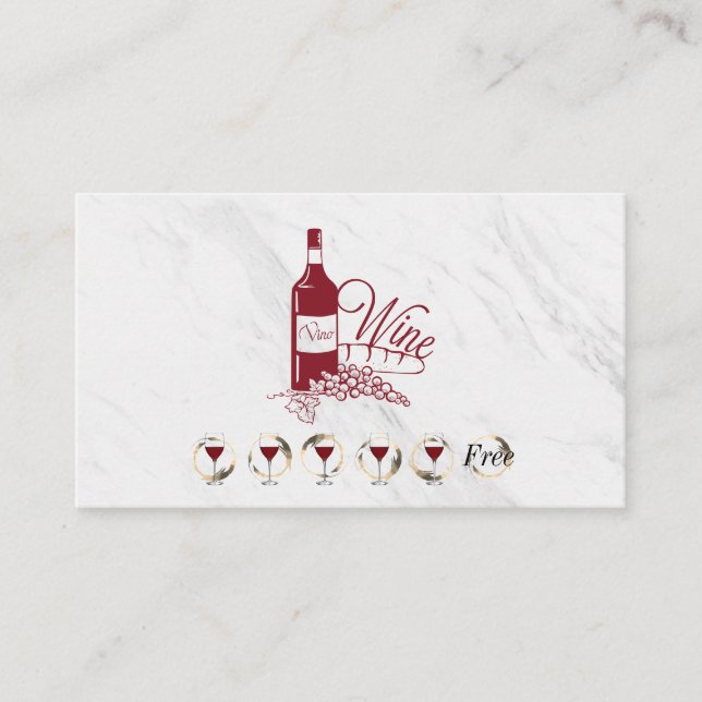 Tarjeta de punzonado de vino y mármol (Anverso)