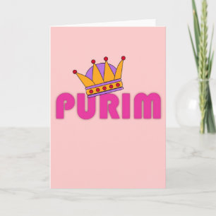 Tarjeta de Purim con la corona