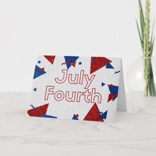 Tarjeta de Purpurina del 4 de julio (Anverso)