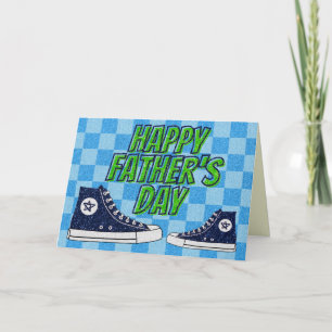 Tarjeta de Purpurina del Día del Padre de Hi Tops