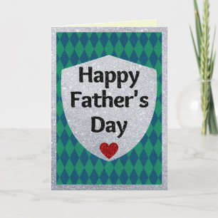 Tarjeta de Purpurina del Día del Padre Feliz