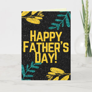 Tarjeta de Purpurina del Día del Padre Feliz