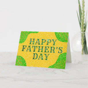 Tarjeta de Purpurina del Día del Padre Feliz
