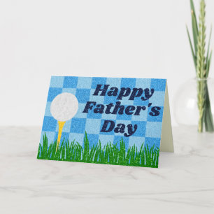Tarjeta de Purpurina del Día del Padre Feliz de Go