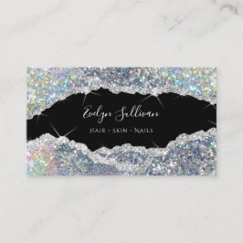 Tarjeta de purpurina iridiscente simulada