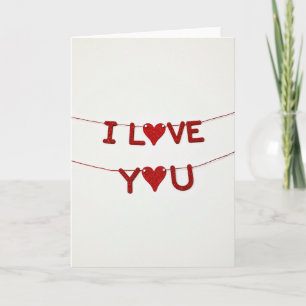Tarjeta de Purpurina Minimalista Te Amo