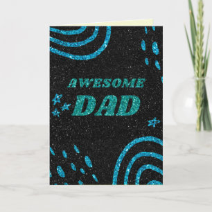 Tarjeta de purpurina para el Día del Padre: Papá i