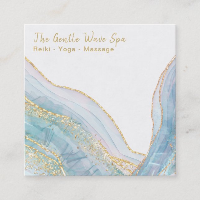 *~* Tarjeta de Purpurina Turquoise AGATE Gold (Anverso)