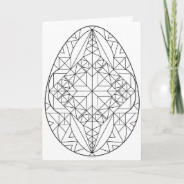 Tarjeta de Pysanky para colorear 2