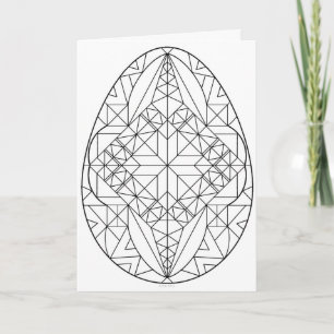 Tarjeta de Pysanky para colorear 2