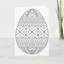 Tarjeta de Pysanky para colorear 3