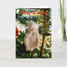 tarjeta de querubín de Navidad