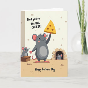 Tarjeta de queso del dulce día del padre