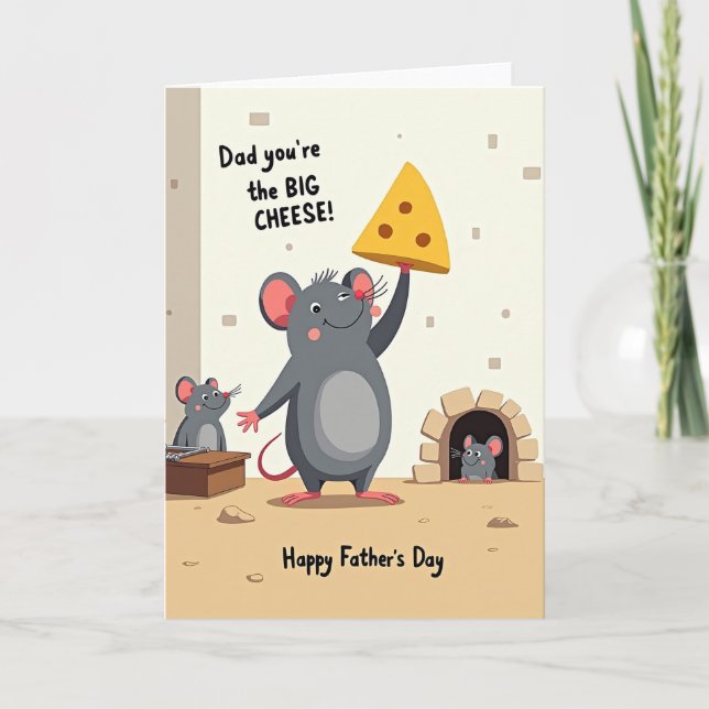 Tarjeta de queso del dulce día del padre (Anverso)