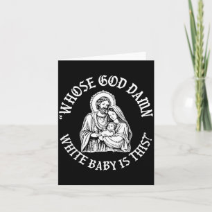 Tarjeta De quién Dios Blanco Bebé Es Esta Divertida Navida