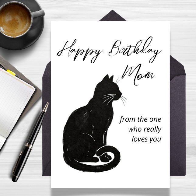 Tarjeta De Quien Realmente Te Ama Cumpleaños de Gato (From the One Who Really Loves You Cat Birthday Card)