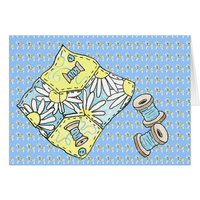 Tarjeta de Quilter en blanco (Anverso (Horizontal))