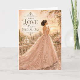 Tarjeta de Quinceañera con Amor en tu Día Especial
