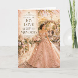 Tarjeta de Quinceañera de Alegría Amor y Recuerdos