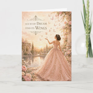 Tarjeta de Quinceañera Sweet 16 Dreams & Wings
