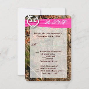 Tarjeta de R.S.V.P. de 8,8x13 cm Pareja de Ciervos