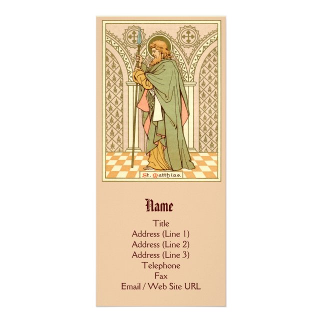 Tarjeta de rack 1 St. Matthias the Apostle (RLS 11 (Frente)