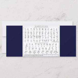 Tarjeta de rack alfabético en Braille