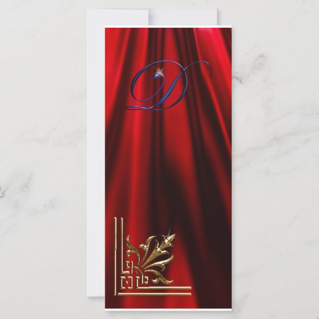 Tarjeta de rack azul VIP Gold"D" rojo (Anverso)