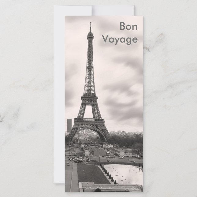 Tarjeta de rack Bon Voyage (Anverso)
