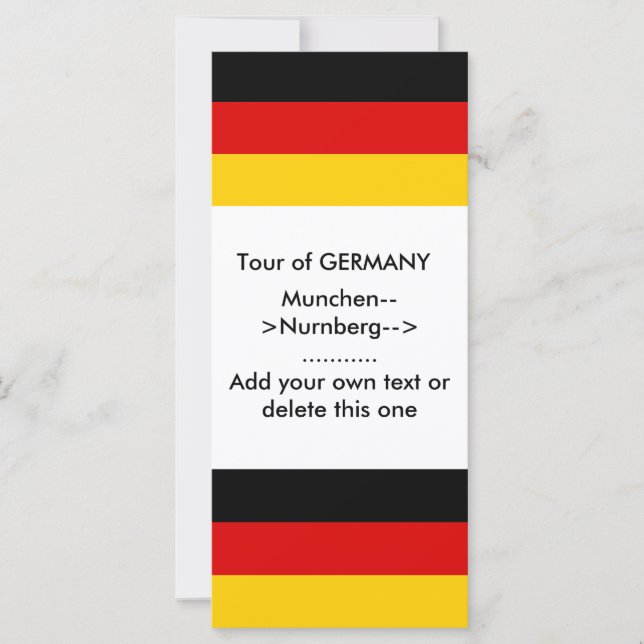 Tarjeta de rack con bandera de Alemania (Anverso)