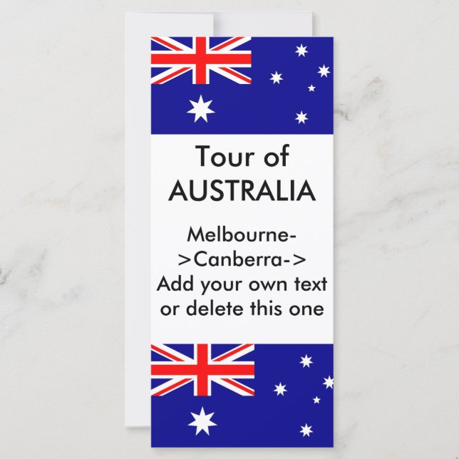 Tarjeta de rack con bandera de Australia (Anverso)