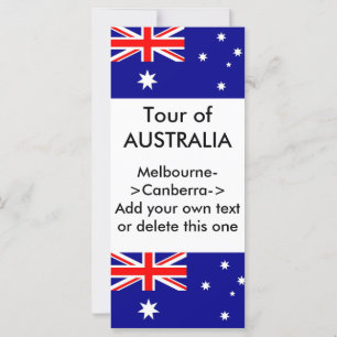 Tarjeta de rack con bandera de Australia