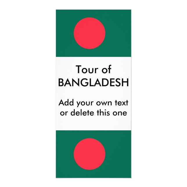 Tarjeta de rack con bandera de Bangladesh (Frente)
