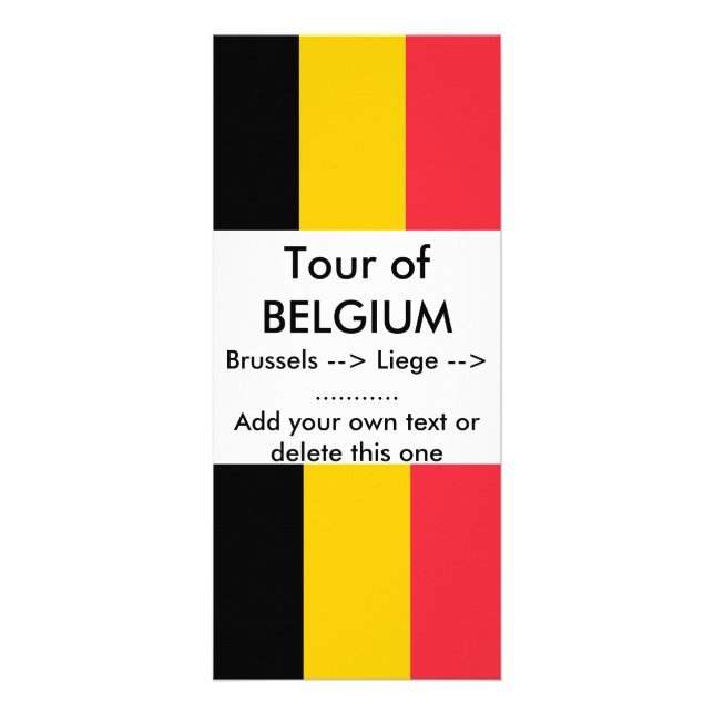 Tarjeta de rack con bandera de Bélgica (Frente)