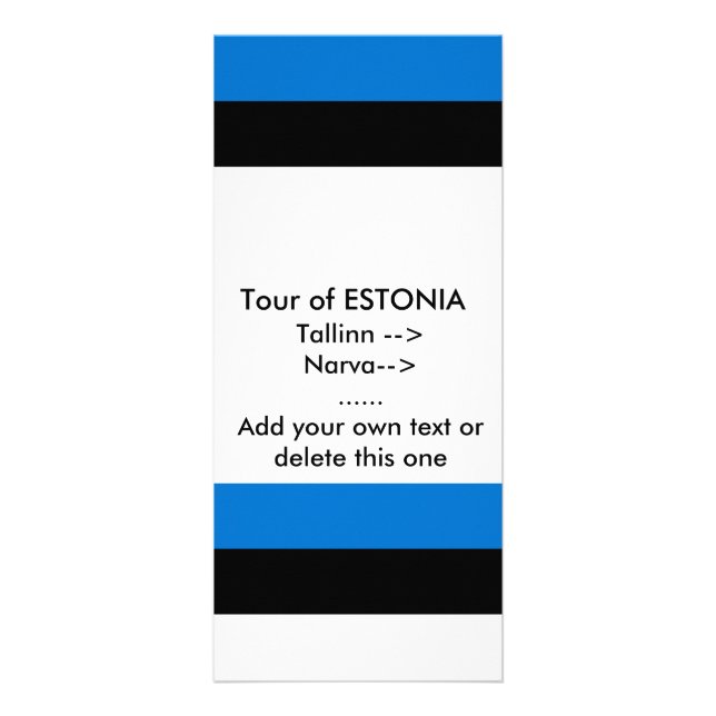 Tarjeta de rack con bandera de Estonia (Frente)
