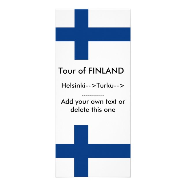 Tarjeta de rack con bandera de Finlandia (Frente)