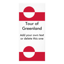 Tarjeta de rack con bandera de Groenlandia