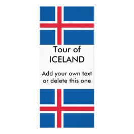 Tarjeta de rack con bandera de Islandia