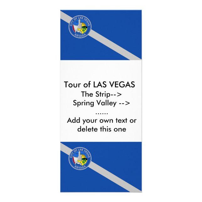 Tarjeta de rack con bandera de Las Vegas, Estados  (Frente)