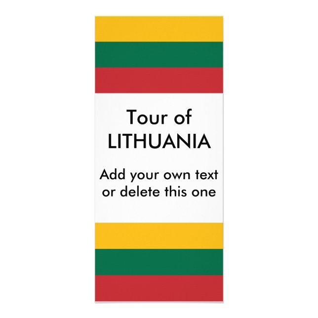 Tarjeta de rack con bandera de Lituania (Frente)