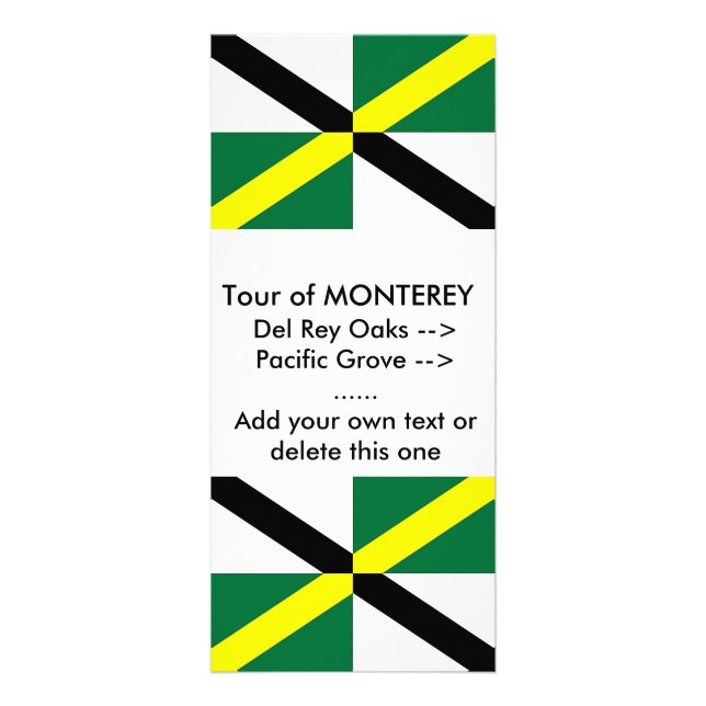 Tarjeta de rack con bandera de Monterey, EE.UU. (Frente)