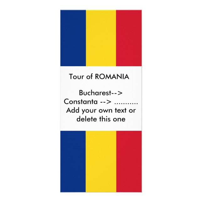 Tarjeta de rack con bandera de Rumania (Frente)